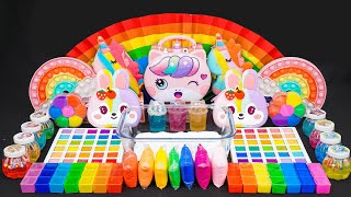 Slime Mixing Random ASMR 🌈 Rainbow Unicorn and Rabbit Slime Mixing Random✨Satisfying Slime