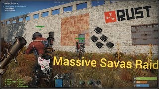 Raiding a MASSIVE base in Rust - Savas