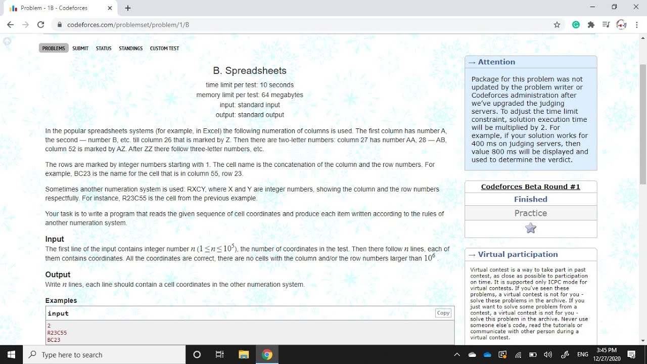 Code Forces Problem 1b Walkthrough Youtube