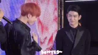 [FANCAM] 160511 Jinyoung GOT7 DISTRICT Press Con - Back Stage