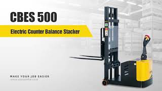 [STAXX] Light Duty Electric Counterbalance Stacker - CBES500 | Powered Electric Stacker Suppliers