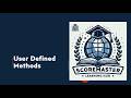 User defined methods in Java