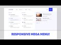 Responsive Mega Dropdown Menu HTML CSS