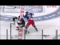 Devils vs Rangers start of game line brawl Mar 19, 2012