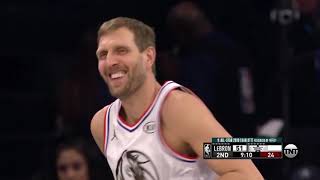 Dirk Nowitzki Starts 2019 All Star Game on Fire From Three, Mic'd Up