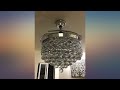 42 Inch Modern Chandelier Crystal Ceiling Fan with Light Remote Dimmable Fandelier review