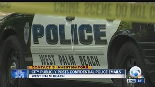 City publicly posts confidential police emails