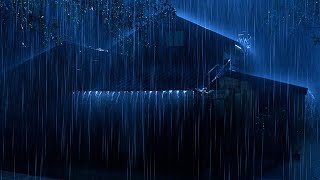 FALL ASLEEP INSTANTLY with Intense Rain on Tin Roof \u0026 Loud Thunderstorm Sounds at Night