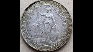 1908B G.Britain Trade$ 1908年 イギリス 貿易銀