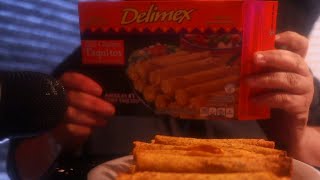 ASMR TAQUITOS DELIMEX CHICKEN SO SATISFYING ASMR MUKBANG