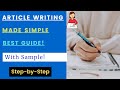 How to Write a Perfect Article | Format & Sample | O Level English (1123)