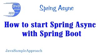 How to start Spring Async with Spring Boot