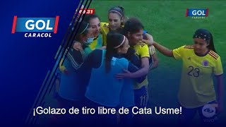 Cierren todo, golazo de tiro libre de Catalina Usme en Colombia vs Ecuador, en partido preparatorio