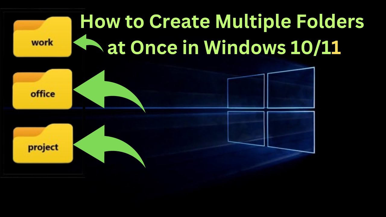 How To Create Multiple Folders At Once In Windows 10/11 - YouTube