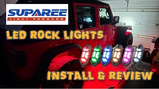 RGB Offroad Rock Lights - Suparee install \u0026 review #suparee #offroadlights #jeeplife #ledlights