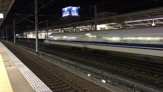 夜の三河安城駅を通過する東海道新幹線を集めてみた！