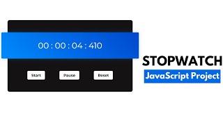 How To Create Stopwatch Using HTML , CSS & JavaScript (Day 03)
