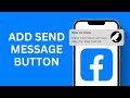 How To Add Send Message Button To Facebook Posts | Facebook Page Message Option On
