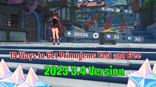 How to Get 1600 Primogems In 10 Minutes V3.4 [A Free-to-play Player's Guide to Unlimited Primogems]