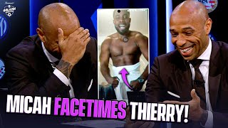 Micah Richards FaceTimes Thierry Henry LIVE on-air in a TOWEL! 😂 | UCL Today | CBS Sports Golazo