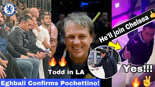 Yes Poch!🔥Pochettino Arrival Confirmed in Los Angeles✅Todd Boehly \u0026Eghbali Spotted @LA Lakers game