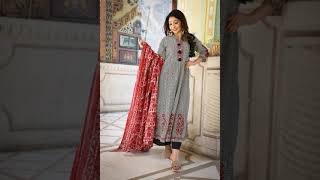 1399 RS cotton printed layered anarkali hand block butta embroidery and hand work front tussles