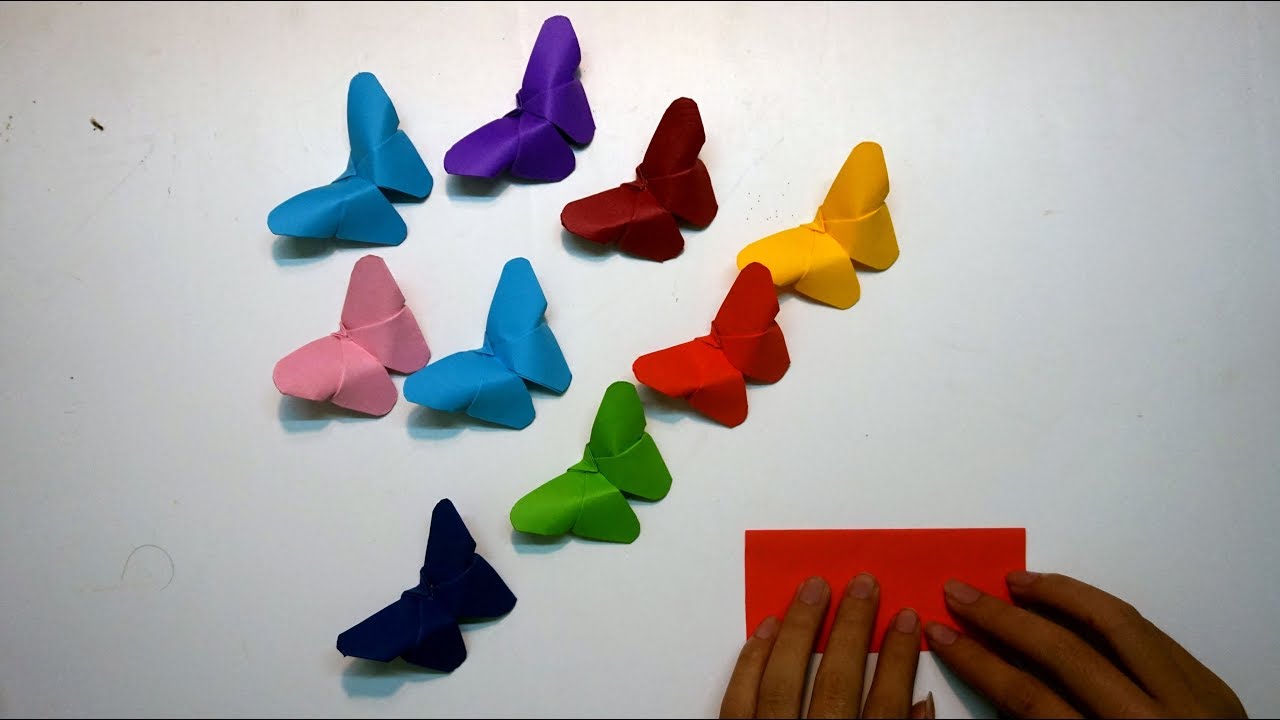 Cómo Hacer Mariposa De Papel. Manualidades / Easy Origami (fácil Y ...