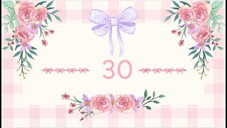 Aesthetic Pink Purple Floral Bow 30 Second Timer