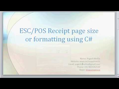 Page size and text formatting POS receipt Page size and text formatting POS receipt