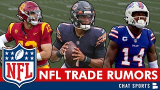 NFL Trade Rumors On Justin Fields, Stefon Diggs, Zach Wilson + Bears Drafting Caleb Williams?