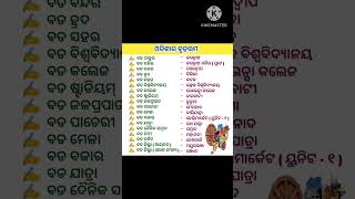 Odisha Ra Bruhatama || Gk on Odisha || Odia Gk || Gk Odia || YouTube Shorts Video || #Shorts