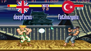 FT5 @sf2ce: deepfocus (GB) vs fatihozyolu (TR) [Street Fighter II Champion Edition Fightcade] Jul 16