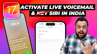 iOS 17 How to Activate SIRI without HEY SIRI & LIVE VOICEMAIL Features in India Hindi