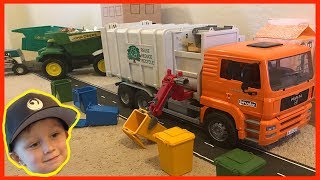 Toy Garbage Truck Dumping Action