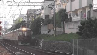 【阪急電鉄】7000系7012F%普通梅田行@岡本〜芦屋川('13/07)