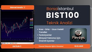 Borsa Yorumları Bist 100 Endeksi Teknik Analizi Yorum #borsa #bist100 #xu100 Analiz Yorumu