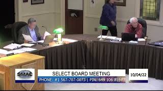 Stoughton Select Board Meeting  10-4-22