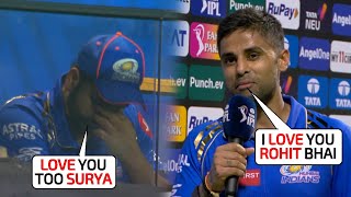 Rohit Sharma got emotional when Surya Kumar Yadav said "Love You Bhai " after winning MI vs SRH IPL