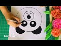 panda face mask മുഖംമൂടി paper crafts school craft activity for kids tutorial malayalam