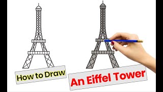 How to Draw an Eiffel Tower | Art for kids | kusum arts