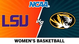 LSU Tigers vs Missouri Tigers | NCAA Women's Basketball LIVE Score