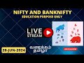 Nifty and Banknifty #Live Tamil Analysis 28-Jun-2024 Education Purpose Only #nifty #bankniftylive