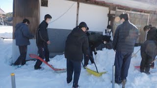 2023田島高等学校　除雪ボランティア　来てくれてありがとう！