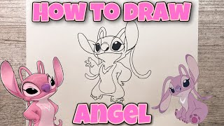 HOW TO DRAW ANGEL | LILO & STITCH | Easy Step-by-Step Tutorial | FOR KIDS