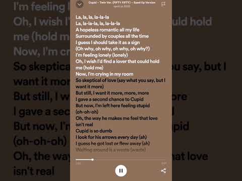 Cupid Lyrics. (spotify) - YouTube