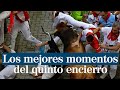 Los mejores momentos del quinto encierro de San Fermín 2022: tres corneados