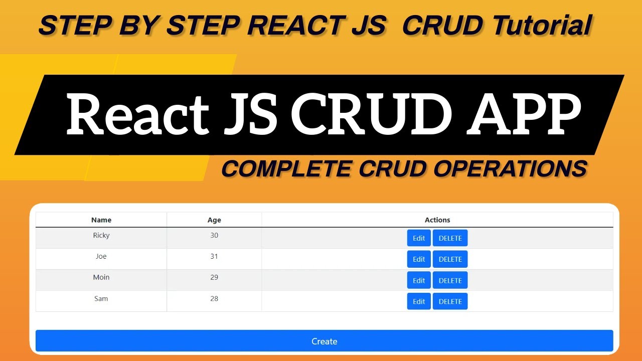React Crud How To Build React 16 Crud Example Local Json File Crud