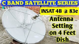 INSAT 4B @ 83e DISH SETTING ON 4 FEET ANTENNA