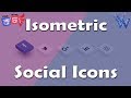CSS isometric social media icons | css3 hover animation | HTML Tutorial By Amazing Techno Tutorials