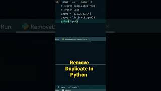 Remove Duplicates in Python #python #tutorial #pythontricks
